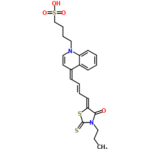 77673-48-4  4-[(4Z)-4-[(2E,4Z)-4-(4-oxo-3-propyl-2-thioxo-1,3-thiazolidin-5-ylidene)but-2-en-1-ylidene]quinolin-1(4H)-yl]butane-1-sulfonic acid