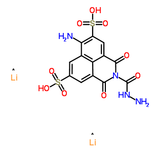 77944-88-8  1H-benz[de]isoquinoline-2(3H)-carboxylic acid, 6-amino-1,3-dioxo-5,8-disulfo-, 2-hydrazide, dilithium salt