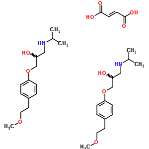 79985-31-2  1-[4-(2-methoxyethyl)phenoxy]-3-[(1-methylethyl)amino]propan-2-ol (2E)-but-2-enedioate (2:1) (salt)