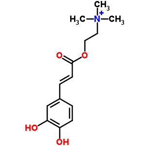 87189-10-4  2-{[(2E)-3-(3,4-dihydroxyphenyl)prop-2-enoyl]oxy}-N,N,N-trimethylethanaminium