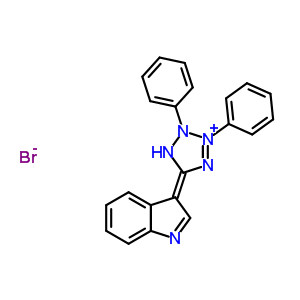 87582-46-5  (5Z)-5-(3H-indol-3-ylidene)-2,3-diphenyl-2,5-dihydro-1H-tetrazol-3-ium bromide