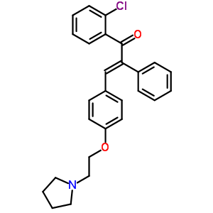 24845-21-4  (2E)-1-(2-chlorophenyl)-2-phenyl-3-[4-(2-pyrrolidin-1-ylethoxy)phenyl]prop-2-en-1-one