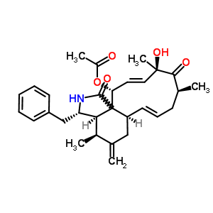 25374-69-0  (3S,3aR,4S,6aR,7E,10S,12R,13E,15R)-3-benzyl-12-hydroxy-4,10,12-trimethyl-5-methylidene-1,11-dioxo-2,3,3a,4,5,6,6a,9,10,11,12,15-dodecahydro-1H-cycloundeca[d]isoindol-15-yl acetate