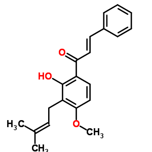 38965-77-4  (2E)-1-[2-hydroxy-4-methoxy-3-(3-methylbut-2-en-1-yl)phenyl]-3-phenylprop-2-en-1-one