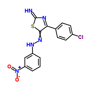 39874-92-5  (2E)-4-(4-chlorophenyl)-5-[(3-nitrophenyl)hydrazono]-1,3-thiazol-2(5H)-imine