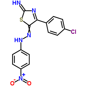 39874-94-7  (2E)-4-(4-chlorophenyl)-5-[(4-nitrophenyl)hydrazono]-1,3-thiazol-2(5H)-imine