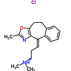 53924-43-9  (3Z)-N,N-dimethyl-3-(2-methyl-9,10-dihydro-4H-benzo[5,6]cyclohepta[1,2-d][1,3]oxazol-4-ylidene)propan-1-aminium chloride