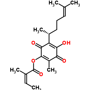 55035-69-3  5-[(1R)-1,5-dimethylhex-4-en-1-yl]-4-hydroxy-2-methyl-3,6-dioxocyclohexa-1,4-dien-1-yl (2Z)-2-methylbut-2-enoate