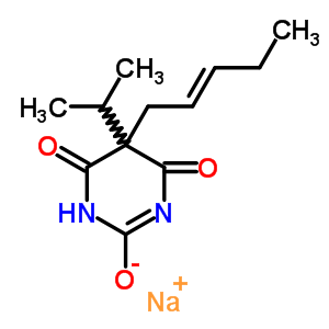 64038-35-3  sodium 5-(1-methylethyl)-4,6-dioxo-5-[(2E)-pent-2-en-1-yl]-1,4,5,6-tetrahydropyrimidin-2-olate