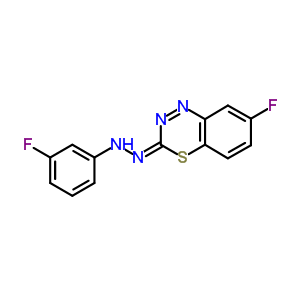 64853-26-5  (3E)-7-fluoro-3-[(3-fluorophenyl)hydrazono]-3H-4,1,2-benzothiadiazine