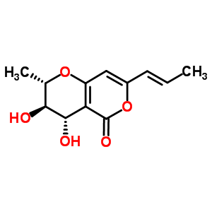 65647-66-7  (2S,3R,4S)-3,4-dihydroxy-2-methyl-7-[(E)-prop-1-enyl]-3,4-dihydro-2H-pyrano[4,3-b]pyran-5-one