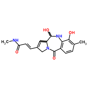 68373-96-6  (2E)-3-(9,11-dihydroxy-8-methyl-5-oxo-5,10,11,11a-tetrahydro-3H-pyrrolo[2,1-c][1,4]benzodiazepin-2-yl)-N-methylprop-2-enamide