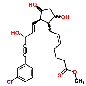 73285-84-4  methyl (5Z)-7-{(2R)-2-[(1E,3R)-5-(3-chlorophenyl)-3-hydroxypent-1-en-4-yn-1-yl]-3,5-dihydroxycyclopentyl}hept-5-enoate