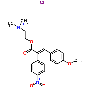 73790-95-1  2-{[(2E)-3-(4-methoxyphenyl)-2-(4-nitrophenyl)prop-2-enoyl]oxy}-N,N-dimethylethanaminium chloride