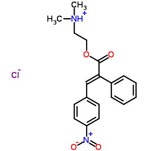 73791-03-4  N,N-dimethyl-2-{[(2E)-3-(4-nitrophenyl)-2-phenylprop-2-enoyl]oxy}ethanaminium chloride