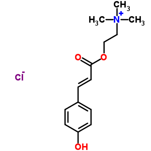 76656-78-5  2-{[(2E)-3-(4-hydroxyphenyl)prop-2-enoyl]oxy}-N,N,N-trimethylethanaminium chloride