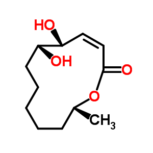 77663-54-8  (3Z,5R,6S,12R)-5,6-dihydroxy-12-methyloxacyclododec-3-en-2-one
