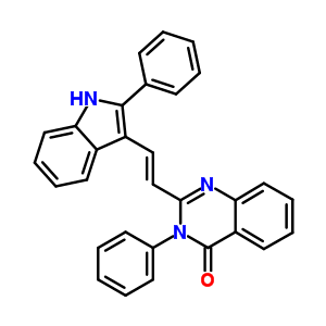 81958-06-7  3-phenyl-2-[(E)-2-(2-phenyl-1H-indol-3-yl)ethenyl]quinazolin-4(3H)-one