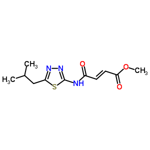 90279-00-8  methyl (2E)-4-{[5-(2-methylpropyl)-1,3,4-thiadiazol-2-yl]amino}-4-oxobut-2-enoate