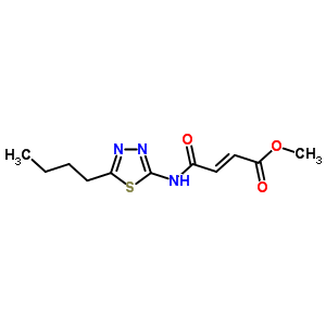 90279-01-9  methyl (2E)-4-[(5-butyl-1,3,4-thiadiazol-2-yl)amino]-4-oxobut-2-enoate