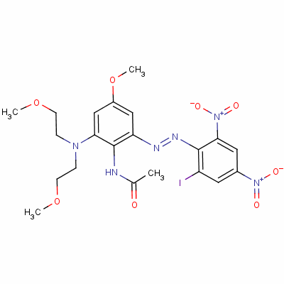 62607-26-5  N-[5-[bis(2-methoxyethyl)amino]-2-[(2-iodo-4,6-dinitrophenyl)azo]-4-methoxyphenyl]acetamide