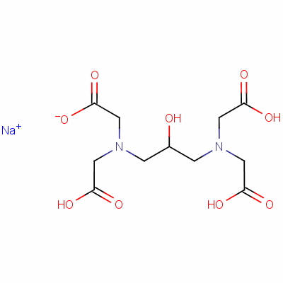 62609-82-9  sodium trihydrogen N,N'-(2-hydroxy-1,3-propanediyl)bis[N-(carboxylatemethyl)glycinate]