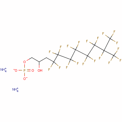 63295-18-1  diammonium 4,4,5,5,6,6,7,7,8,8,9,9,10,11,11,11-hexadecafluoro-2-hydroxy-10-(trifluoromethyl)undecyl phosphate