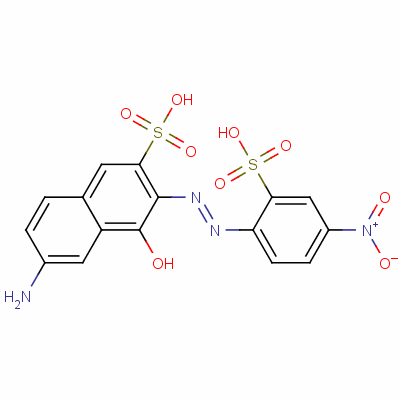 63555-89-5  6-amino-4-hydroxy-3-[(4-nitro-2-sulphophenyl)azo]naphthalene-2-sulphonic acid