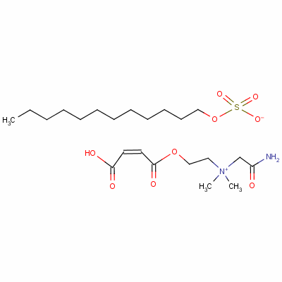 63654-52-4  (Z)-(2-amino-2-oxoethyl)[2-[(3-carboxy-1-oxoallyl)oxy]ethyl]dimethylammonium dodecyl sulphate