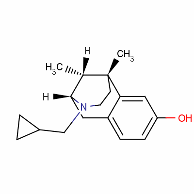 63903-61-7  (2α,6α,11R*)-3-(cyclopropylmethyl)-1,2,3,4,5,6-hexahydro-6,11-dimethyl-2,6-methano-3-benzazocin-8-ol