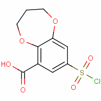 66410-81-9  8-(chlorosulphonyl)-3,4-dihydro-2H-benzo-1,5-dioxepin-6-carboxylic acid
