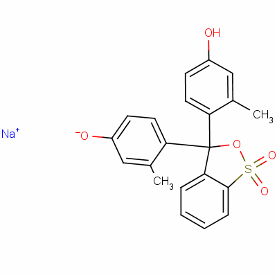 67763-22-8  sodium hydrogen 4,4'-(3H-2,1-benzoxathiol-3-ylidene)bis(3-methylphenolate) S,S-dioxide