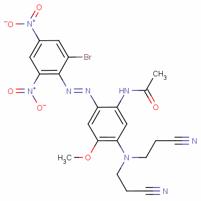 67875-05-2  N-[5-[bis(2-cyanoethyl)amino]-2-[(2-bromo-4,6-dinitrophenyl)azo]-4-methoxyphenyl]acetamide