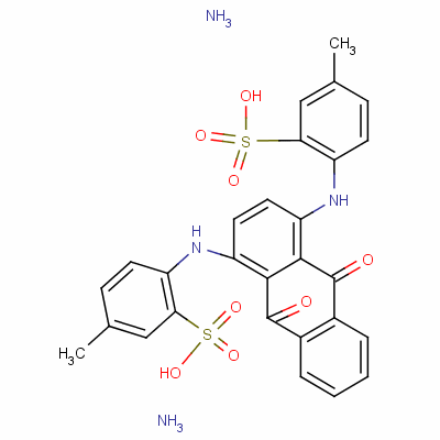 67970-27-8  diammonium 4,4'-[(9,10-dihydro-9,10-dioxo-1,4-anthrylene)diimino]bis(toluene-3-sulphonate)