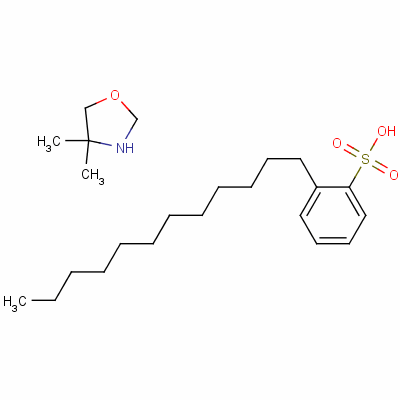 68084-53-7  dodecylbenzenesulphonic acid, compound with 4,4-dimethyloxazolidine (1:1)
