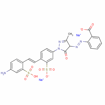 68227-65-6  disodium hydrogen 2-[[1-[4-[2-(4-amino-2-sulphonatophenyl)vinyl]-3-sulphonatophenyl]-4,5-dihydro-3-methyl-5-oxo-1H-pyrazol-4-yl]azo]benzoate