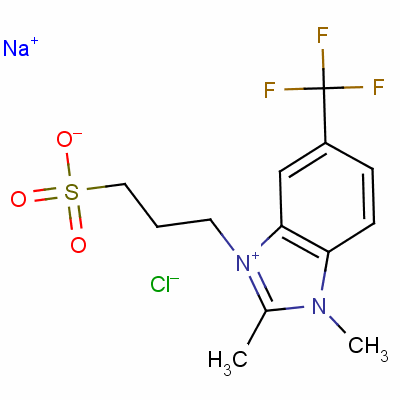 68413-90-1  1,2-dimethyl-3-(3-sulphonatopropyl)-5-(trifluoromethyl)-1H-benzimidazolium sodium chloride