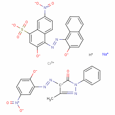 68479-95-8  sodium hydrogen [2,4-dihydro-4-[(2-hydroxy-5-nitrophenyl)azo]-5-methyl-2-phenyl-3H-pyrazol-3-onato(2-)][3-hydroxy-4-[(2-hydroxy-1-naphthyl)azo]-7-nitronaphthalene-1-sulphonato(3-)]chromate(2-)