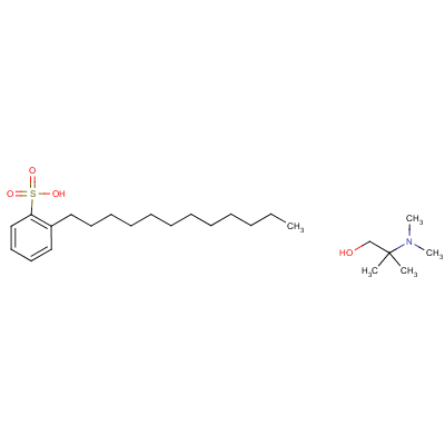 68833-66-9  dodecylbenzenesulphonic acid, compound with 2-(dimethylamino)-2-methylpropan-1-ol (1:1)