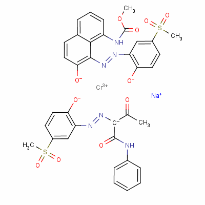 70281-39-9  sodium [2-[(2-hydroxy-5-mesylphenyl)azo]-3-oxo-N-phenylbutyramidato(2-)][methyl [7-hydroxy-8-[(2-hydroxy-5-mesylphenyl)azo]-1-naphthyl]carbamato(2-)]chromate(1)