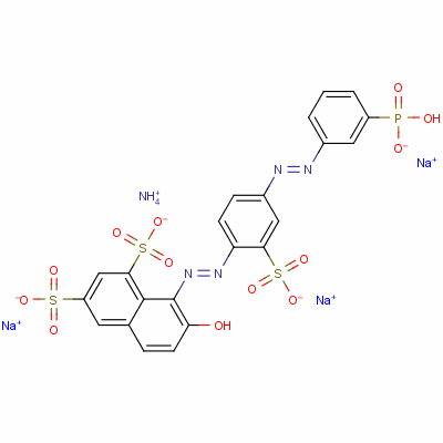 70729-64-5  ammonium trisodium 7-hydroxy-8-[[4-[(m-phosphonatophenyl)azo]-2-sulphonatophenyl]azo]naphthalene-1,3-disulphonate