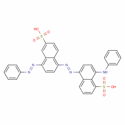 70833-64-6  8-(phenylamino)-5-[[4-(phenylazo)-(6or7)-sulpho-1-naphthyl]azo]naphthalene-1-sulphonic acid