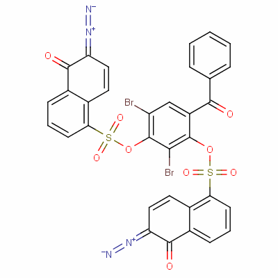 71241-63-9  4-benzoyl-2,6-dibromo-1,3-phenylene bis(6-diazo-5,6-dihydro-5-oxonaphthalene-1-sulphonate)