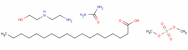 71342-92-2  Octadecanoic acid, reaction products with 2-[(2-aminoethyl)amino]ethanol and urea, di-Me sulfate-quaternized