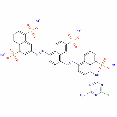71412-36-7  tetrasodium 3-[[4-[[4-[(4-amino-6-chloro-1,3,5-triazin-2-yl)amino]-5-sulphonato-1-naphthyl]azo]-6-sulphonato-1-naphthyl]azo]naphthalene-1,5-disulphonate