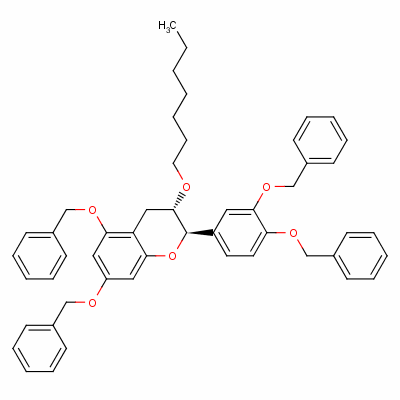 71628-03-0  (2R-trans)-2-[3,4-bis(phenylmethoxy)phenyl]-3-(heptyloxy)-3,4-dihydro-5,7-bis(phenylmethoxy)-2H-1-benzopyran