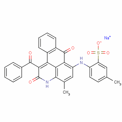 72152-48-8  sodium 4-[(1-benzoyl-2,7-dihydro-4-methyl-2,7-dioxo-3H-dibenz[f,ij]isoquinolin-6-yl)amino]toluene-3-sulphonate