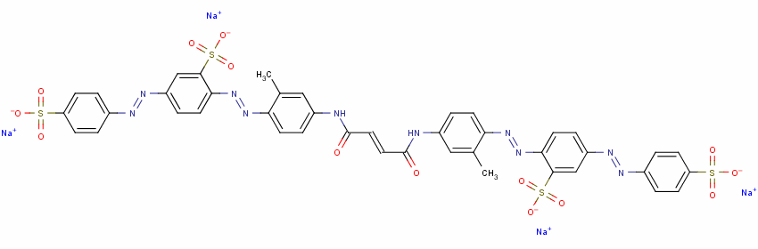72252-60-9  tetrasodium 2,2'-[(1,4-dioxo-2-butene-1,4-diyl)bis[imino(2-methyl-4,1-phenylene)azo]]bis[5-[(4-sulphonatophenyl)azo]benzenesulphonate]