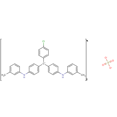 72845-98-8  [2(or 4)-chlorophenyl]bis[4-[(3-methylphenyl)amino]phenyl]methylium sulphate (2:1)