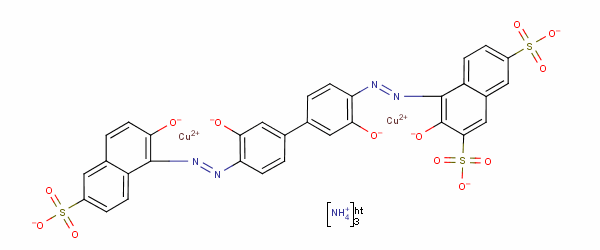 72906-61-7  triammonium [μ-[4-[[3,3'-dihydroxy-4'-[(2-hydroxy-6-sulpho-1-naphthyl)azo][1,1'-biphenyl]-4-yl]azo]-3-hydroxynaphthalene-2,7-disulphonato(7-)]]dicuprate(3-)
